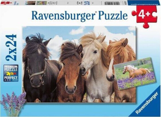 Ravensburger Puzzle 2x24 Konie