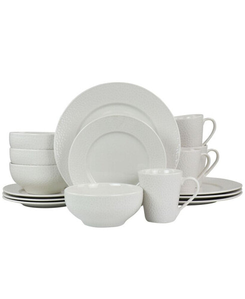 Alexa 16 Piece Porcelain Dinnerware Set, Service for 4