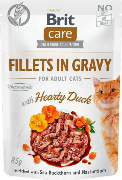 Brit Brit Care Cat Pouch Duck - filety z kaczki w sosie, mokra karma dla kota, saszetka 85g uniwersalny