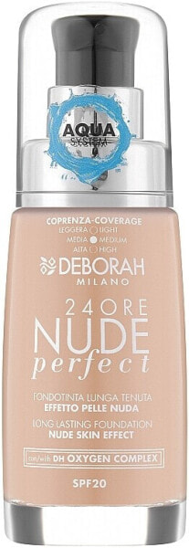 Foundation - Deborah 24Ore Nude Perfect Aqua System Foundation SPF20 2.1