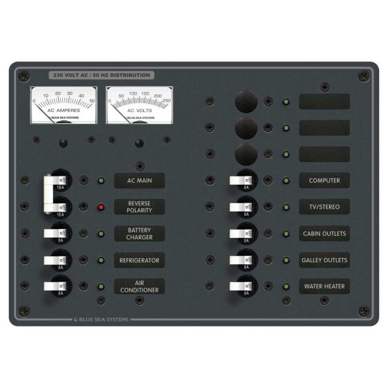 BLUE SEA SYSTEMS 11 Positions With AC Main Panel