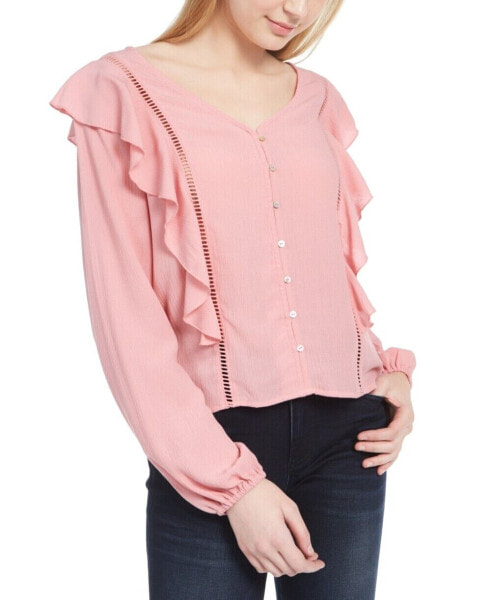 Блуза Planet Gold Ruffle Jacquard Zephyr/Rose L