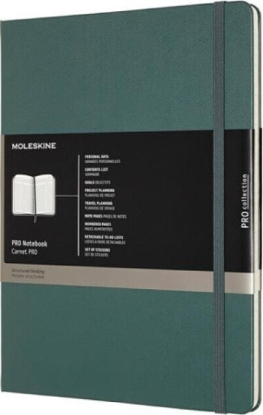 Moleskine Notes MOLESKINE PROFESSIONAL XL (19x25 cm), forest green, twarda oprawa, 192 strony, zielony