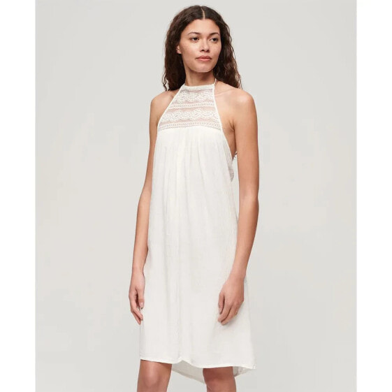 SUPERDRY Ibiza Halter Midi sleeveless short dress