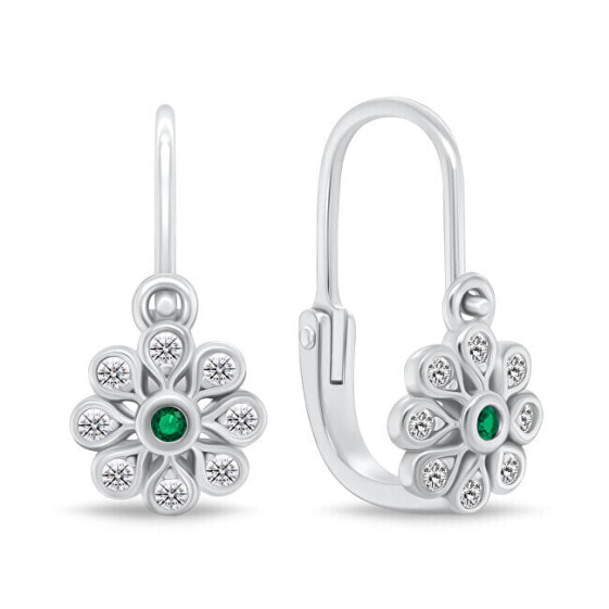 Delicate girl´s silver earrings Flowers EA190W