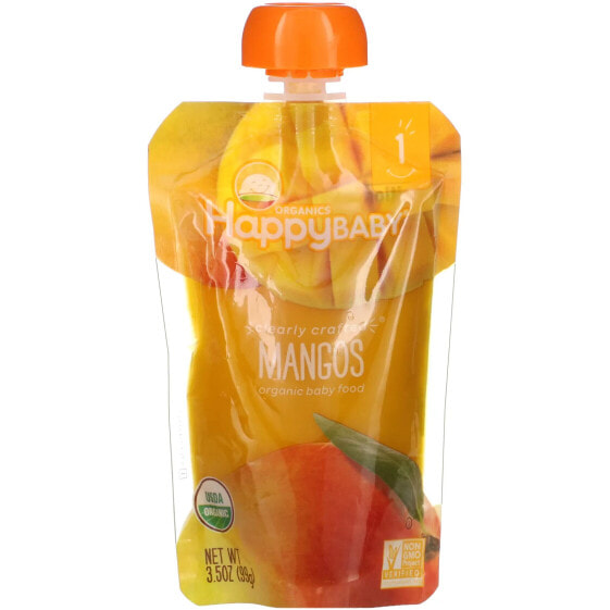 Happy Baby, Organic Baby Food, Stage 1, Mangos, 3.5 oz (99 g)