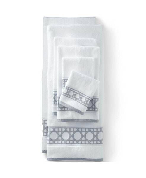 Premium Supima Cotton Cane Weave Jacquard Border Hand Towel