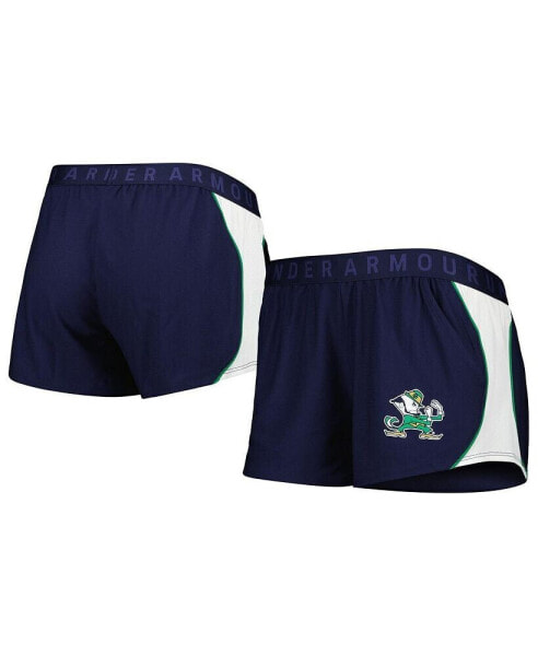 Women's Navy and Green Notre Dame Fighting Irish Game Day Tech Mesh Performance Shorts