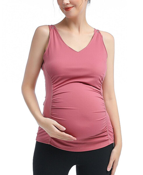 Maternity V-Neck Nursing Active Tank Top