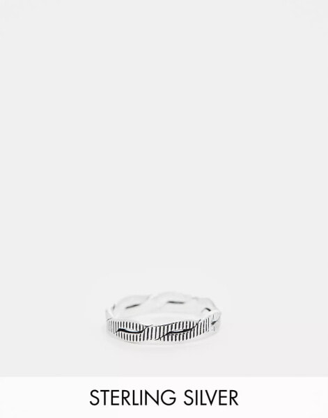 Kingsley Ryan sterling silver overlapping ring in silver