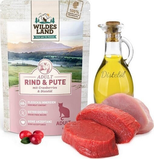 Wildes Land Wildes Land Cat Classic Adult Rind & Pute saszetka 100g