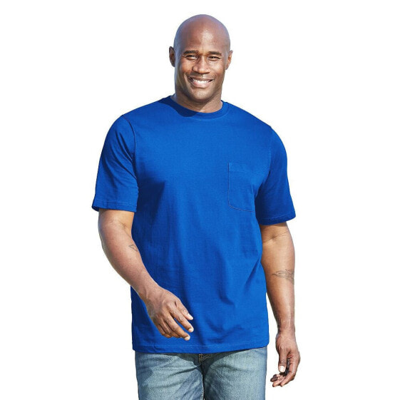 Big & Tall Shrink-Less Lightweight Pocket Crewneck T-Shirt