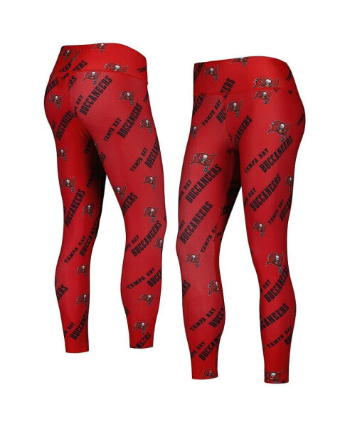 Women's Red Tampa Bay Buccaneers Breakthrough Allover Print Lounge Leggings