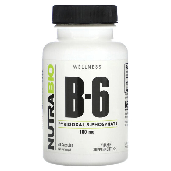 B-6, 100 mg, 60 Capsules