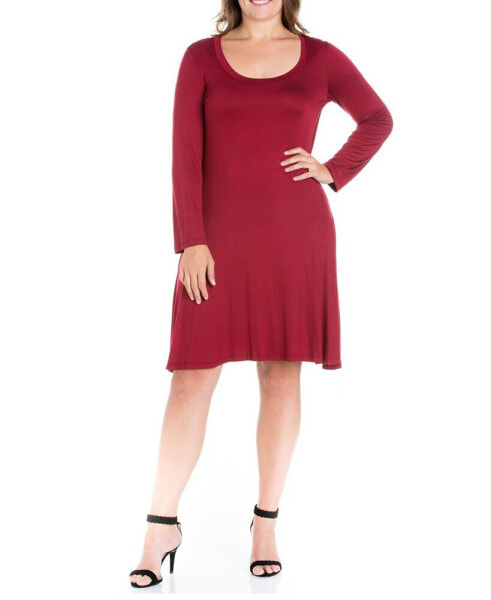 Women's Plus Size Flared Dress