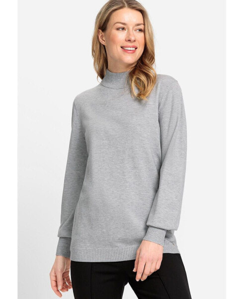 Women's Long Sleeve Mock Neck Pullover