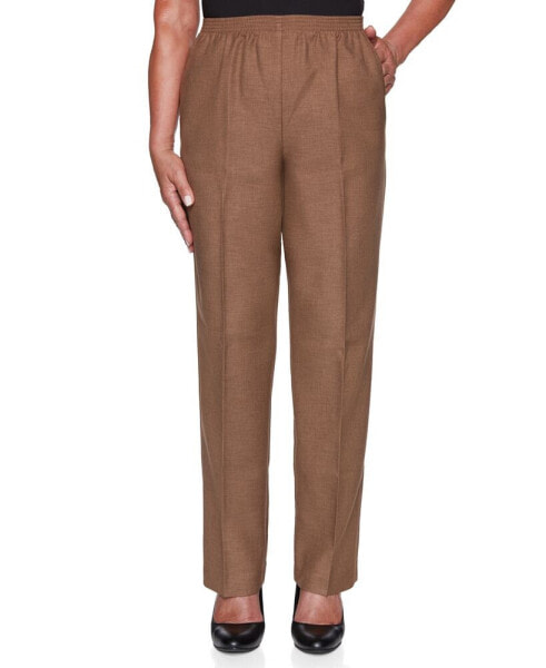 Petite Short Classic Textured Solid Pull-On Pants