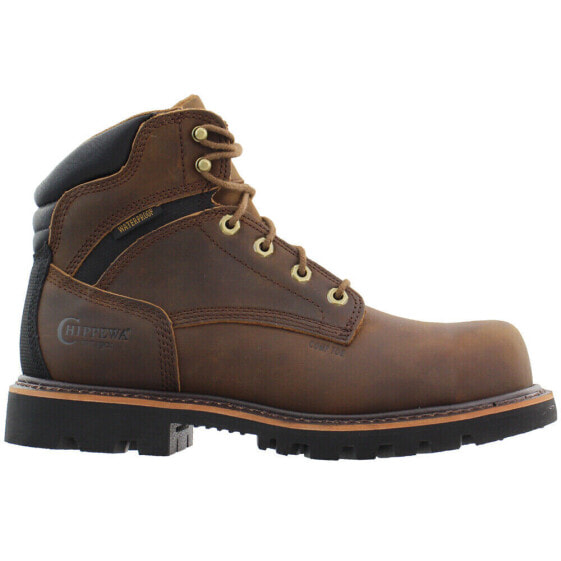 Chippewa Sador 6 Inch Waterproof Composite Toe Work Mens Brown Work Safety Shoe