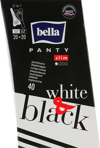 Slipeinlagen Panty Black & White 40 St.