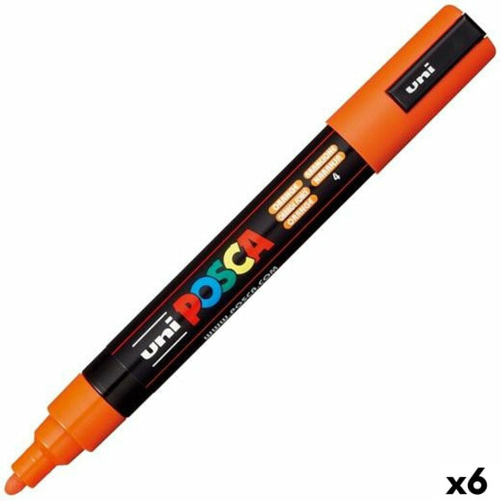 Фетр POSCA PC-5M Оранжевый (6 штук)