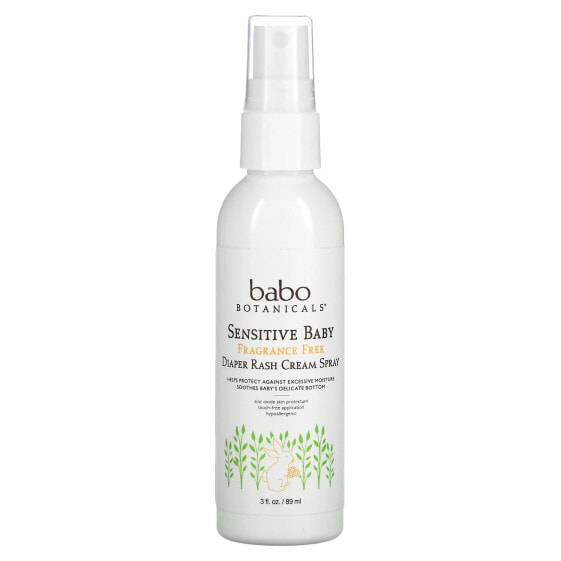 Sensitive Baby, Diaper Rash Cream Spray, Fragrance Free, 3 fl oz (89 ml)