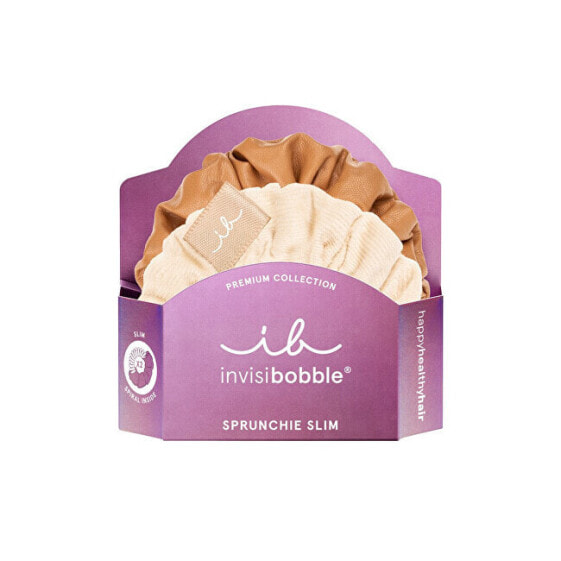 Hair band Sprunchie Slim Premium Creme de Caramel 2 pcs