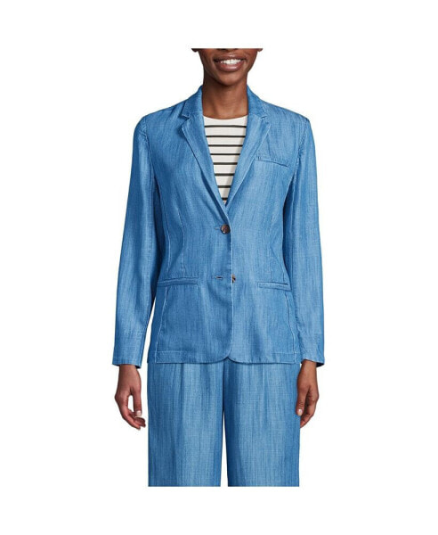 Women's Indigo TENCEL Fiber Relaxed Blazer