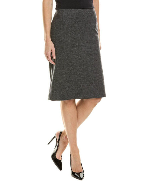 Vince Cozy Fitted Wool Slip Skirt Women's Grey Xxs