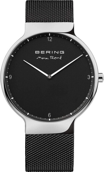 BERING Unisex Armbanduhr Classic silberfarben glänzend Edelstahl Armband und Saphirglas 14539-102