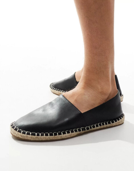 ASOS DESIGN espadrille in black canvas