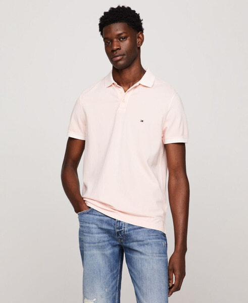 Men's Short Sleeve Garment-Dyed Polo Shirt