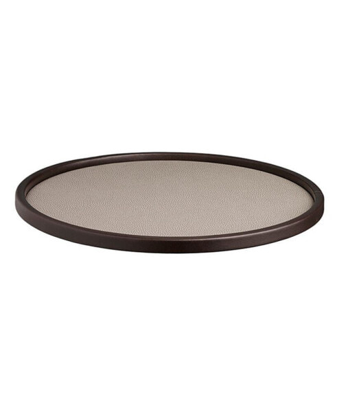 Cosmopolitan 14" Round Chocolate Sidewall Serving Tray