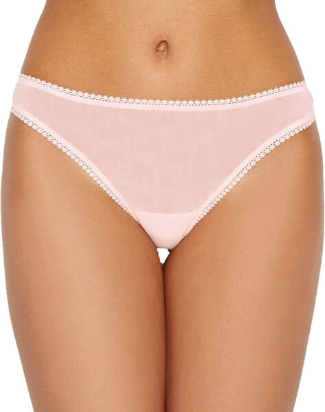 OnGossamer 290449 Gossamer Mesh Low-Rise Thong Panty, Mauve Chalk, Large