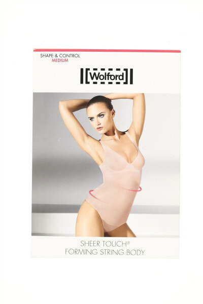 Wolford 166662 Women's Sheer Touch String Bodysuit Rosepowder Size 42/B-Cup