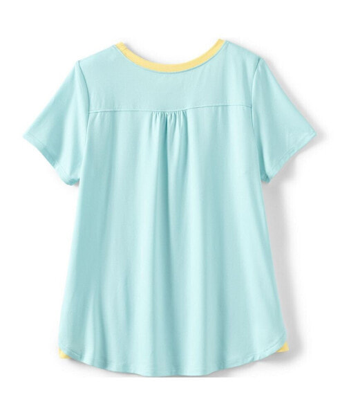 Big Girls Plus Short Sleeve Active Curved Hem Tee