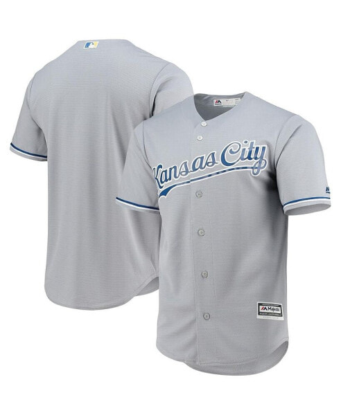 Men's Gray Kansas City Royals Team Official Jersey