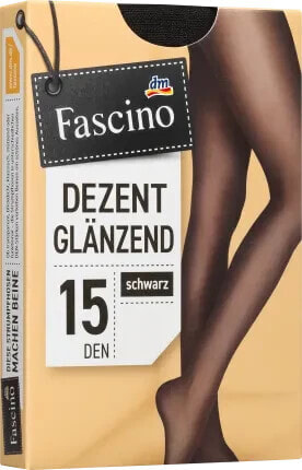 Strumpfhose dezent glänzend schwarz Gr. 50/52, 15 DEN, 1 St