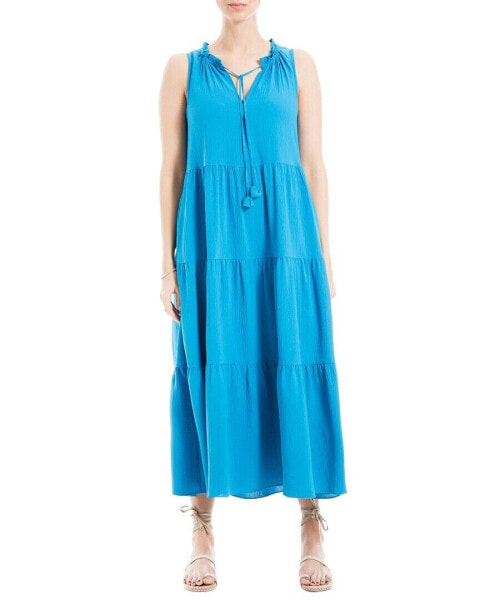 Max Studio Sleeveless Tiered Maxi Dress Women's Xs