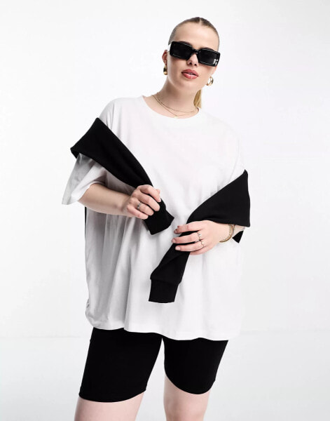 ASOS DESIGN Curve oversized t-shirt in white