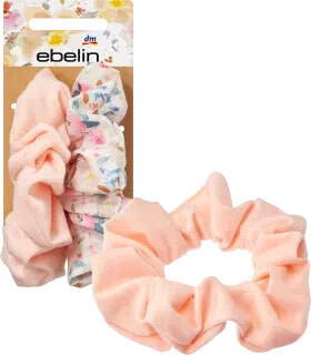 Scrunchies apricot und mit Blumenprint, 2 St