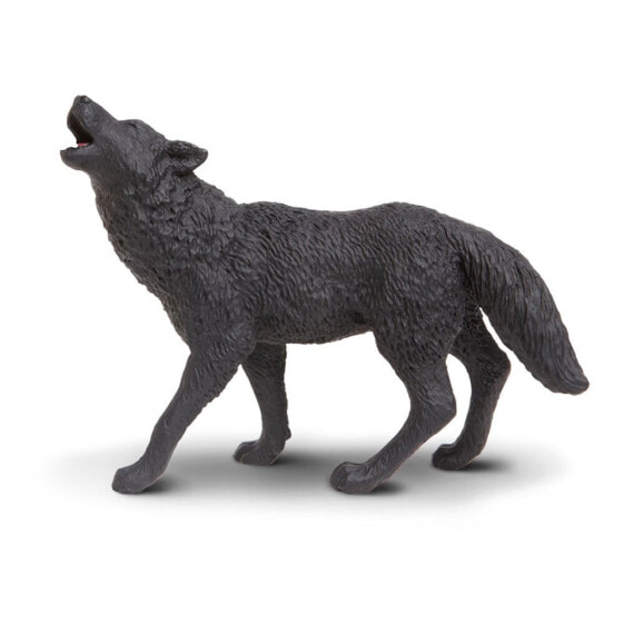 SAFARI LTD Black Wolf Howling Figure