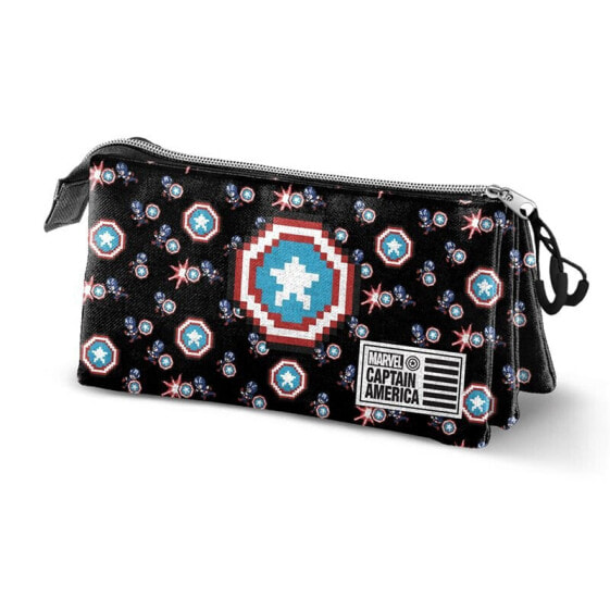 DISNEY Captain America Captain Pixel-Triple Eco Pencil Case