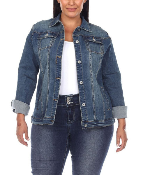 Plus Size Classic Denim Jacket