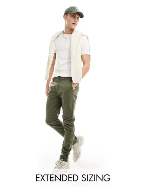 ASOS DESIGN skinny chinos in khaki