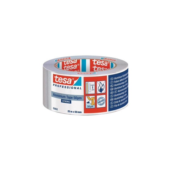 Tesa Aluminiumklebeband Strong 63652 mit Liner Länge 25 m Breite 50 mm , VE: 6 Rolle