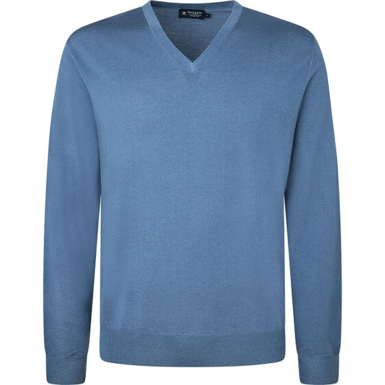 HACKETT Garment Merino Silk V Neck Sweater