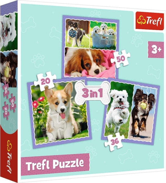 Trefl Puzzle 3w1 Urocze pieski 34854 Trefl p8