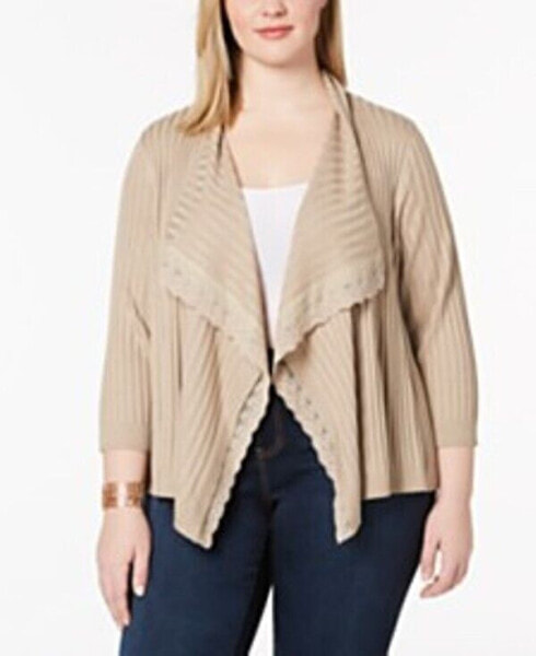 Love Scarlett Women's Open Front Cardigan Blush XL