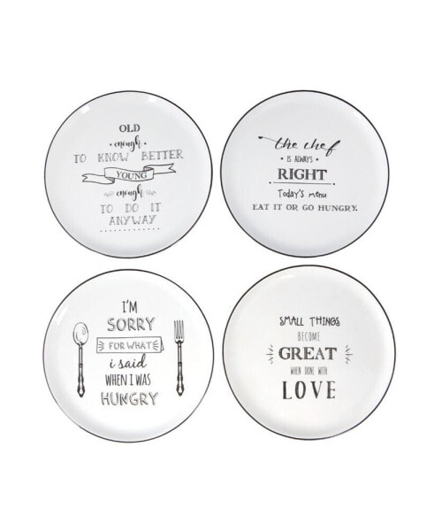 Be Happy 4-Piece Cake Plate Set