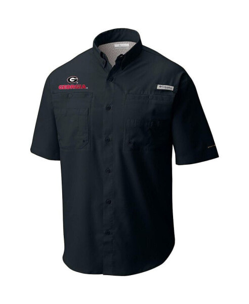 Men's Black Georgia Bulldogs Big and Tall Collegiate Tamiami Button-Down Shirt